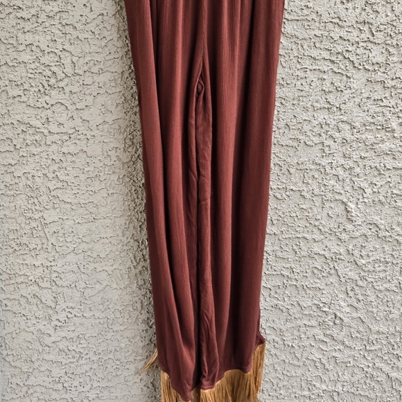Weworewhat Brown Fringe Pants - Picture 8 of 9